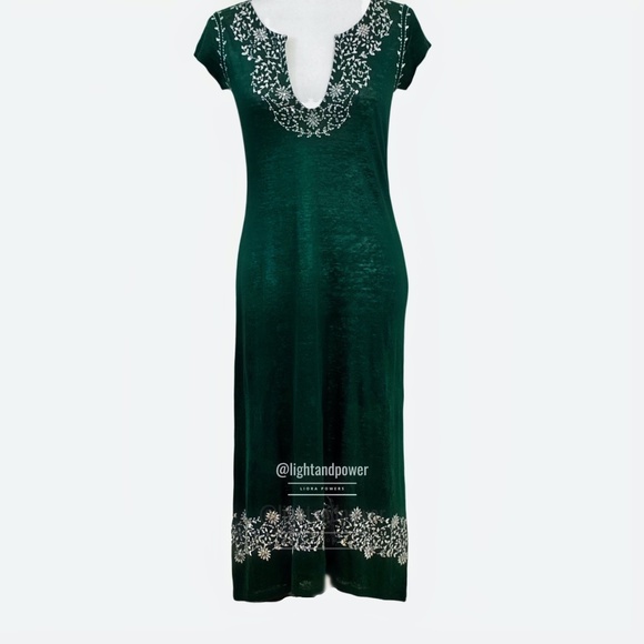 Calypso St. Barth Dresses & Skirts - Calypso St. Barth Green Sequined Dress XS EUC